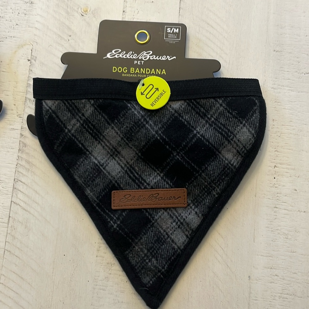 NWT Eddie Bauer dog band and, reversible, 2 available s/m